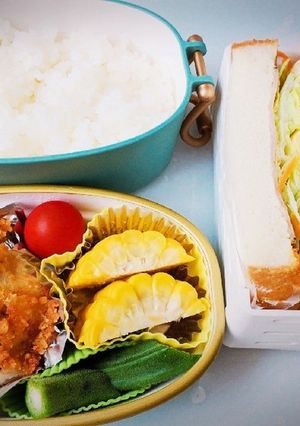 サンドイッチとチキンカツ弁当-レシピのメイン写真
