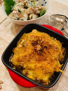 市販ミートソースで♪簡単野菜のチーズ焼き-レシピのメイン写真