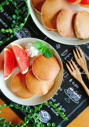 HMで簡単☆胡麻ときな粉のパンケーキ。-レシピのメイン写真