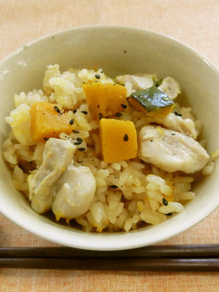 かぼちゃと鶏の炊き込みご飯-レシピのメイン写真