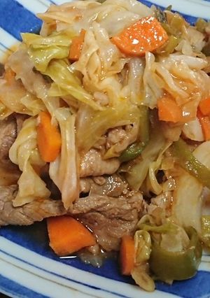牛バラと豚汁肩ロースの野菜炒め-レシピのメイン写真