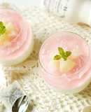ふわとろ～♡もも缶丸ごとムースゼリー♡