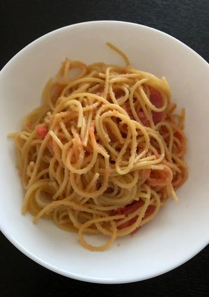 レンジで作る明太子パスタ-レシピのメイン写真