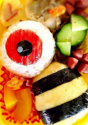 簡単キャラ弁当☆鬼太郎、目玉のおやじ-レシピのメイン写真