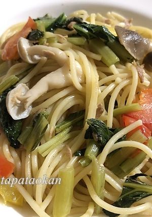 簡単1品♡小松菜とツナのパスタ-レシピのメイン写真