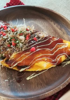 お好み焼風♥簡単オムレツ-レシピのメイン写真