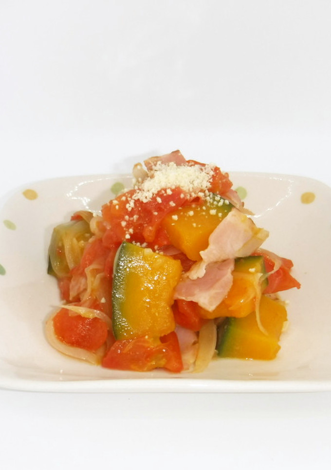 かぼちゃとトマトの洋風煮-レシピのメイン写真