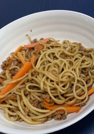 大豆のお肉とこんにゃく麺-レシピのメイン写真