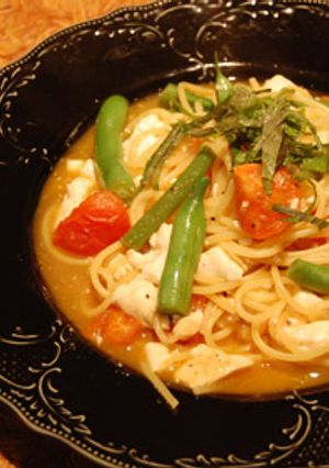 青じそドレで作る簡単豆腐パスタ-レシピのメイン写真