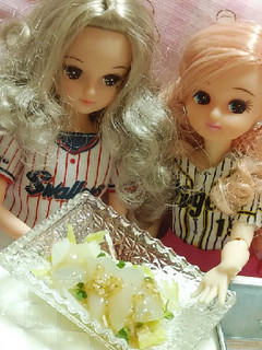 リカちゃん♡野球シリꕤヤクルトドレ*。゚-レシピのメイン写真