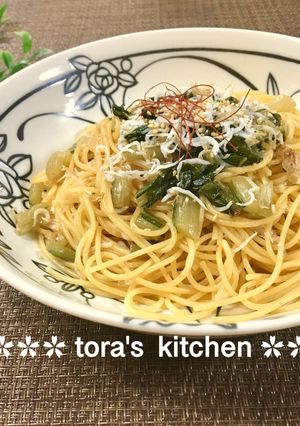 簡単☆ボールで混ぜるだけ☘️野沢菜パスタ-レシピのメイン写真