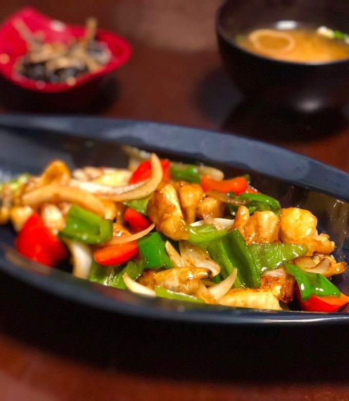 鶏もも肉と海鮮のピリ辛オイスター炒め-レシピのメイン写真