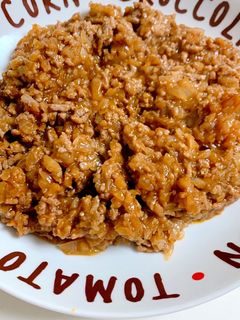 ハンバーグ風炒め-レシピのメイン写真