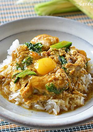 カレーが香るつゆで作る親子丼♪-レシピのメイン写真