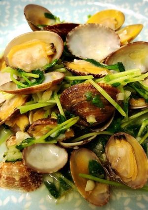 あさりと豆苗のにんにく炒め-レシピのメイン写真