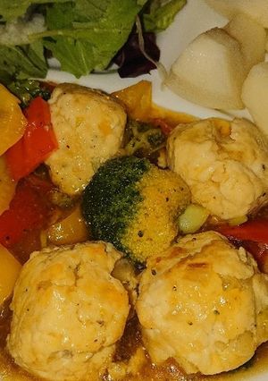 肉団子・パプリカ・ブロッコリーの餡掛け煮-レシピのメイン写真