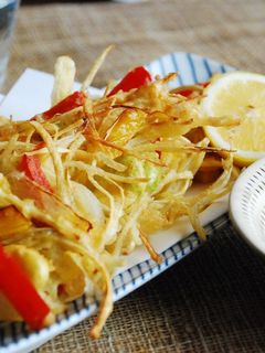 おだしで食べる♪夏野菜のかきあげ-レシピのメイン写真