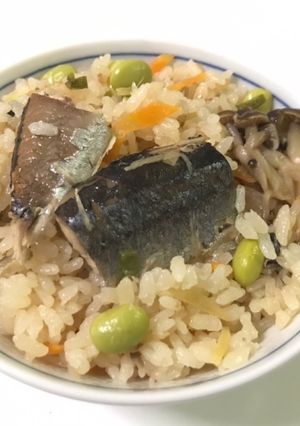 秋刀魚と枝豆の炊き込みご飯-レシピのメイン写真