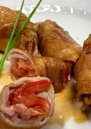 豚バラでトマトまきまき-レシピのメイン写真