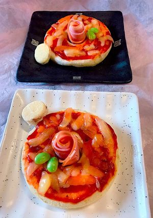 朝ごはんに♡薔薇のビザトースト-レシピのメイン写真