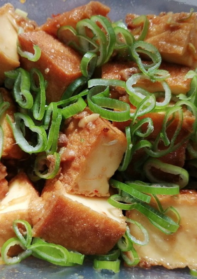 肉味噌みたいな厚揚げ #焼き肉のたれ-レシピのメイン写真