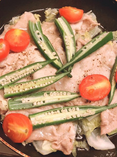 白菜と豚肉のフライパン蒸し-レシピのメイン写真