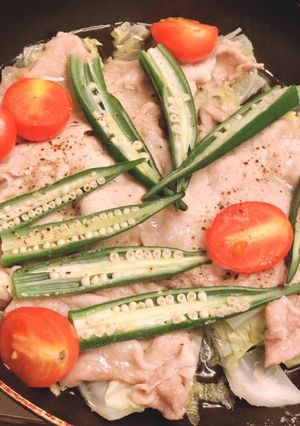 白菜と豚肉のフライパン蒸し-レシピのメイン写真
