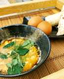 大和芋とたまごを使った簡単お味噌汁♪