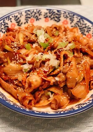 ご飯がススムおかず！豚キムチ-レシピのメイン写真