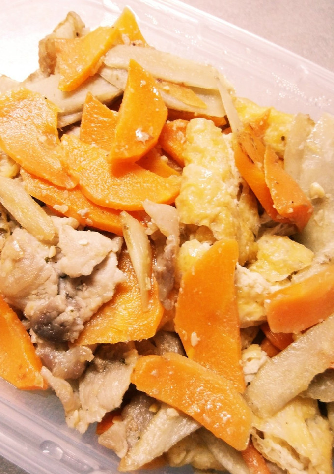 油揚げでかさ増し☆豚肉と根菜のみそ炒め-レシピのメイン写真