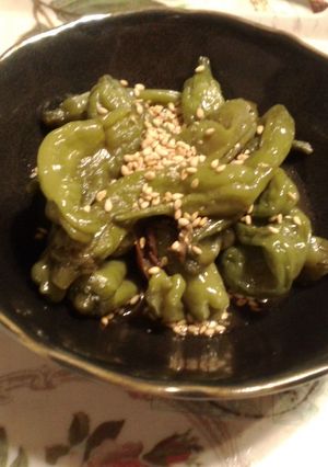 魚の煮汁で、しし唐(ピーマン)の煮物-レシピのメイン写真
