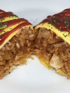低糖質☆乾燥こんにゃくパスタでオムライス-レシピのメイン写真