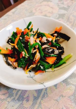 ほうれん草とツナの磯和え(醤油)-レシピのメイン写真