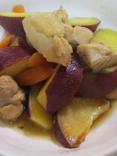 さつま芋と鶏肉の煮もの-レシピのメイン写真