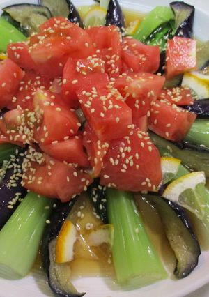 なすとチンゲン菜のごま浸し-レシピのメイン写真