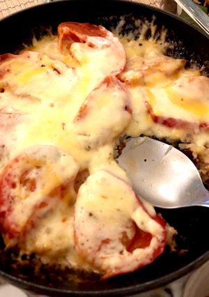 挽肉とトマトの重ね焼き-レシピのメイン写真