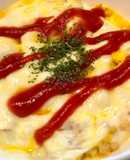 レンジで簡単！とろけるカレーオムライス