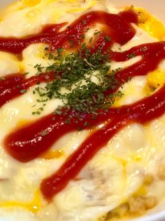 レンジで簡単!とろけるカレーオムライス-レシピのメイン写真