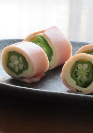 オクラのハムチーズ巻き-レシピのメイン写真