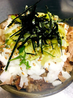 ナスと長芋のたたき丼-レシピのメイン写真
