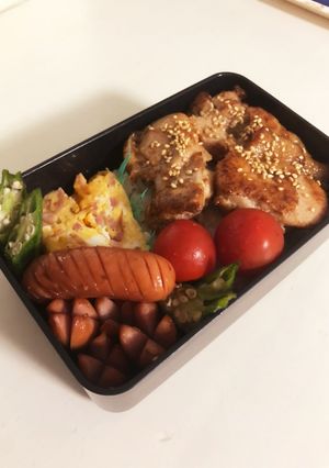 チキンのガーリック照りマヨ弁当-レシピのメイン写真