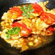 豚肉とトマトで和三盆糖蜜の生姜焼き