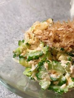 鰹節たっぷり!ゴーヤとツナの和風サラダ-レシピのメイン写真
