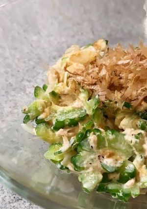 鰹節たっぷり!ゴーヤとツナの和風サラダ-レシピのメイン写真