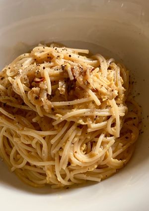 たっぷり卵&にんにくのパスタ-レシピのメイン写真