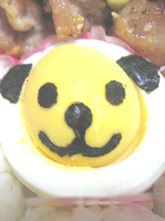 キャラ弁・簡単可愛い♪ゆで卵のワンちゃん-レシピのメイン写真