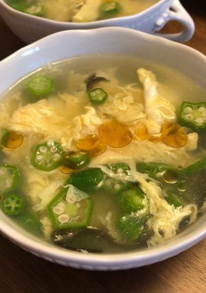 栄養満点♪だしいらずオクラ玉子スープ♪-レシピのメイン写真