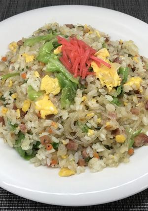 低糖質☆乾燥こんにゃくパスタでチャーハン-レシピのメイン写真