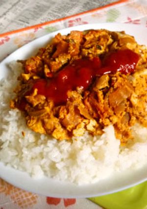 アラビアータ･オムレツのカフェ丼-レシピのメイン写真