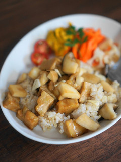 テンペとエリンギの玄米のっけご飯-レシピのメイン写真